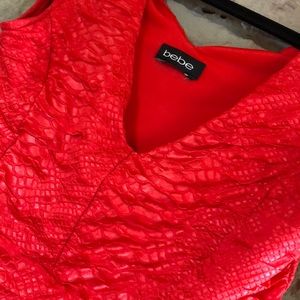 bebe Tops - Bebe Red Peplum Top, size M bebe Tops - Bebe Red Peplum Top, size M